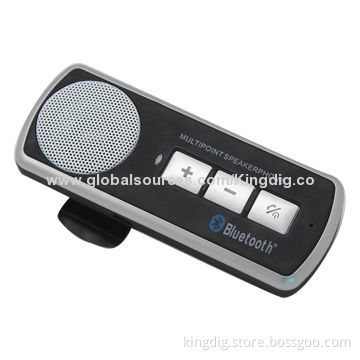 Bluetooth Car Kit with Voice Reminder Power-on/Off by NFC (Optional), Up to 15-hour Talk Time